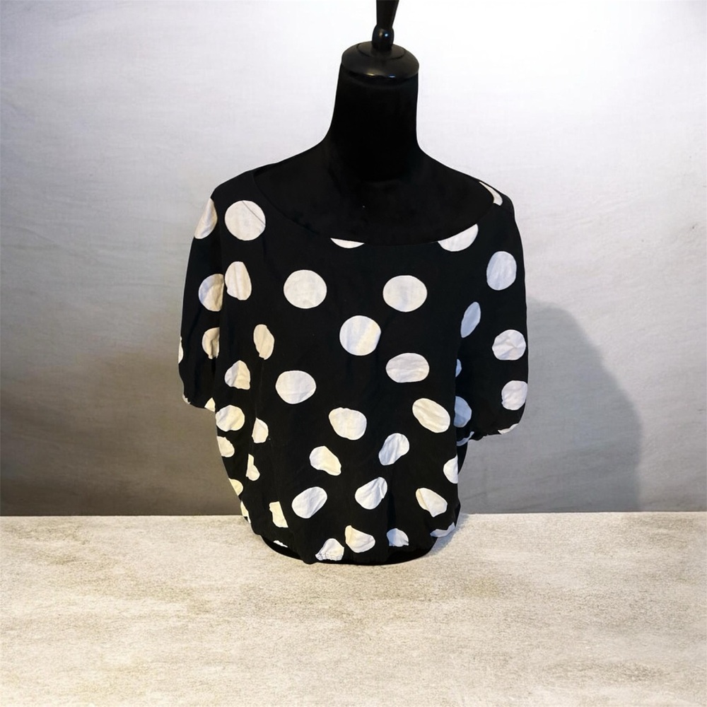 Tabitha Brown Black and White Polka dot Blouse